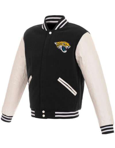 Letterman Jacksonville Jaguars Black and White Varsity Jacket