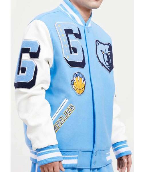 Memphis Grizzlies Animal Print Wool Varsity Jacket