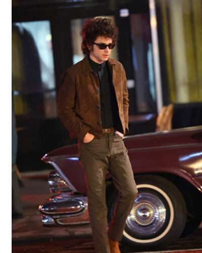 Timothee Chalamet Bob Dylan Brown Suede Jacket