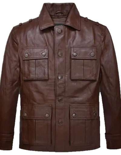 Sebastian Stan A Different Man Men's Brown Leather Jacket