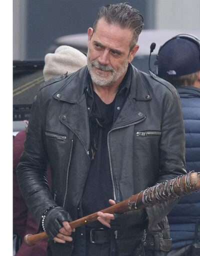 The Walking Dead Dead City Men's Black Leather Jacket