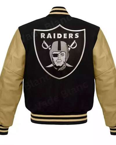 Lettermen Oakland Las Vegas Raiders Wool Leather Sleeves Jacket