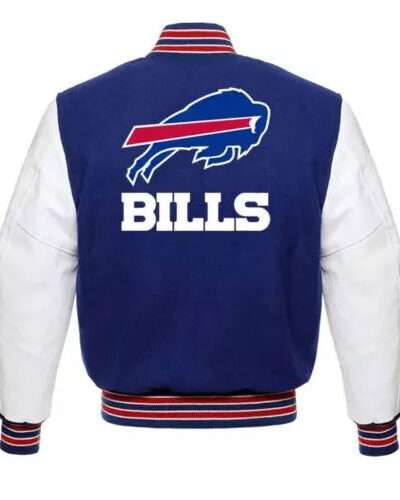 Letterman Buffalo Bills Wool Leather Sleeves Jacket