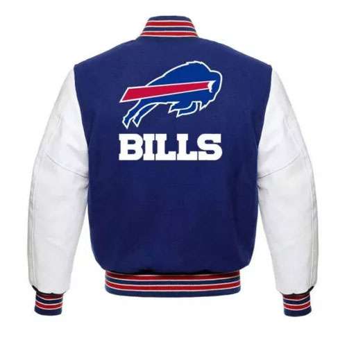 Letterman Buffalo Bills Wool Leather Sleeves Jacket