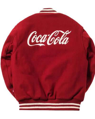 Men's Coca-Cola Red Wool Bomber Vintage Varsity Jacket
