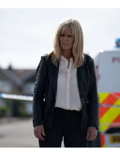 Siobhan Finneran Happy Valley Women's Black Leather Jacket