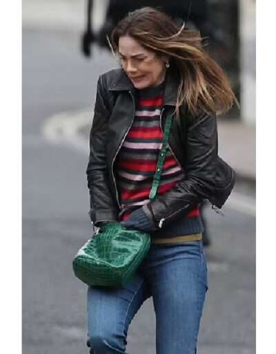 The Family Plan 2025 Michelle Monaghan Black Jacket