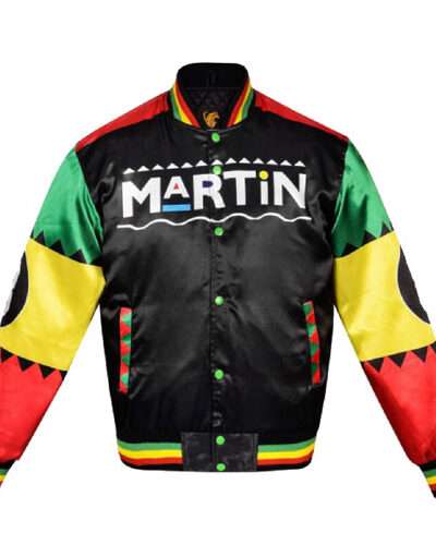 Martin Intro 8 Ball Satin Vintage Satin Bomber Varsity Jacket