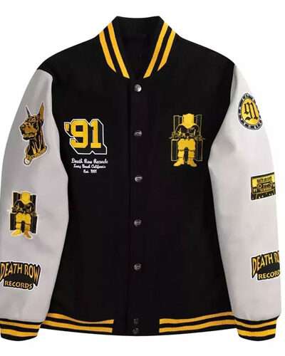 Men's Death Row Records Collegiate Varsity Leather Jacket