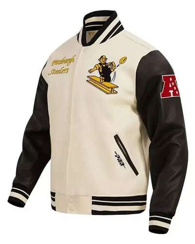 Pittsburgh Steelers Retro Classic Vintage Bomber Varsity Jacket
