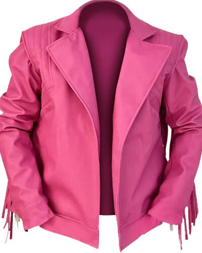 Jason Momoa A Minecraft Mens Pink Leather Jacket